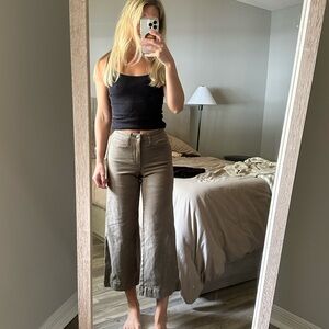 OAT New York Hunter Green Cropped Jeans